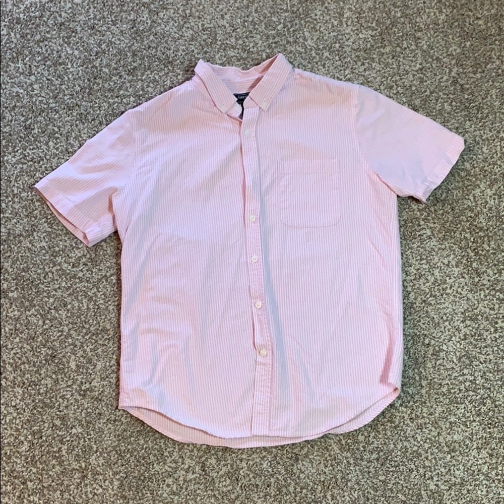 Pink Short Sleeve Button Down
